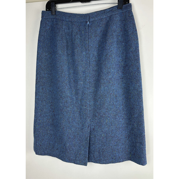 Donegal Wool Handwoven Made in Ireland Tweed Blazer & Skirt Set Blue No Size - Picture 12 of 14